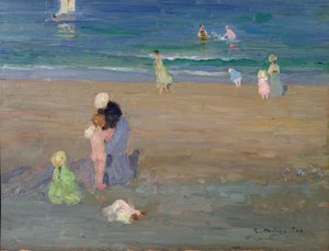 ビーチ、トルビル 作： Emmanuel Phillips Fox